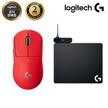 로지텍코리아 로지텍G G PRO X SUPERLIGHT 무선 게이밍마우스, 레드+파워플레이