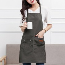 언니 카페 공예 목공 도예 앞치마, 레드
