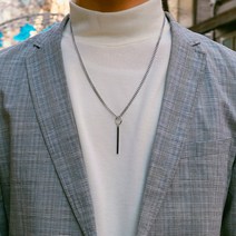 빅애플샵 남자 목걸이 써지컬스틸 체인 스틱 바 cosmic