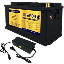 LISUATELI 12V 100Ah Lifepo4 리튬 배터리 골프 카트용 최대 7000 딥 사이클 태양열 RV 캠핑카 해양 배터리 및 저온 보호 지원이 포함된 더 많은 애플리케이, 1