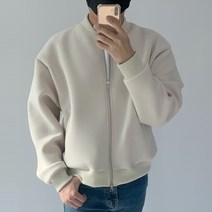 코튼 오버핏 네오프렌 투웨이 지퍼 집업 블루종 자켓 (5color)
