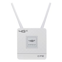 유심라우터 LTE 라우터 150Mbps 4G CPE 무선 외부 안테나 RJ45 포트 및 SIM 카드 슬롯이있는 Wifi 모뎀, [01] White, [01] EU 플러그