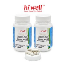 하이웰 해조칼슘 마그네슘 비타민D 120캡슐 2통+쇼핑백