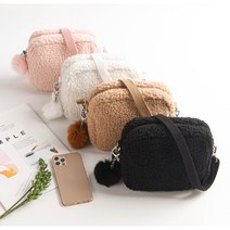 겨울철 뽀글이 가방 양털 인조 퍼 털가방 핸드폰 미니 크로스백 여자 겨울가방