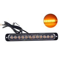 1pcs 트럭 사이드 라이트 울트라 얇은 측면 깜박이 빛 12LED 스트로브 신호 경고 12V24V, 한개옵션1, 01 All white
