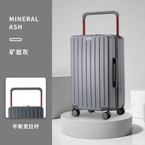 파스텔 컵홀더 와이드레버 캐리어 레디백 직사각 360도 회전 다용도 무소음 잠금 알루미늄, 24인치, 미네랄 그레이