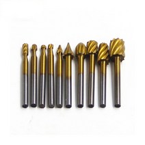 목공 우드 카빙 배우기 입문자용 전문가용 610pcs hss 티타늄 dremel 로타리 라우팅 커터 나무 파일 커터 조각 칼 커터 도구 액세서리 세트, zt03-10 PC 황금