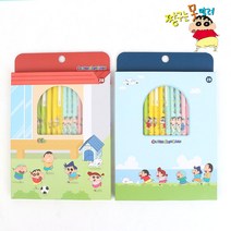 초등학생 캐릭터 연필세트 입학 졸업 선물 이쁜 2B, 짱구 12본 연필세트