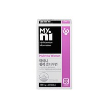 여성 종합비타민 미네랄 엽산 셀레늄 나이아신 아연 요오드 비타민A B C D E K 식물성 활력, 1개, 60정