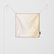 옴브레 벨벳 비즈 엣지 쿠션커버 아이보리 50x50