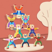 스태킹블럭 캐릭터 직업 균형 빌딩 블록 나무쌓기 블럭쌓기 젠가 커플게임 러브젠가 W103, 단품