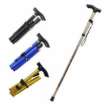 효도지팡이 4단 접이식 노인지팡이 효도 관공서납품 요양원 효도용품, 효도4단-골드