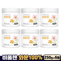 비폴렌 벌 화분 100% BEE POLLEN 단백질 아미노산 비타민 영양의결정체 비폴랜, 6통, 250g