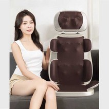 간이안마의자 소형 사무실 가정용 전신마사지 의자형 방석, 브라운 기본형