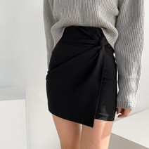 어멜리스 여성용 쫀득 꼬임 미니 스판 스커트 (2color)