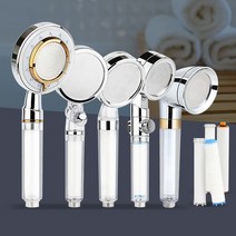 이물질제거 녹물제거 샤워헤드 필터샤워기 욕실수압 교체필터 잔류 염소 미세플라스틱 중금속 불순물 정수 고압 미세차단필터 미세공 살수판 수압상승 절수효과 수압조절 샤워기 간편교체, 3단유량조절 필터 3P