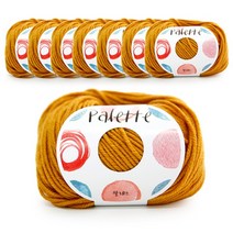 필립섬유 쎄비 팔레트 7ply 실 50g 8p, 105 진한겨자