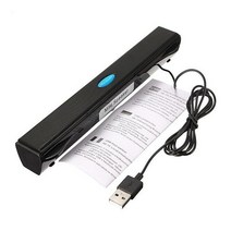 가성비 사운드바 XB-19 USB 2.0 사운드 바 미니 서브 우퍼 노트북 스피커 (검정색) 호환, 단일옵션