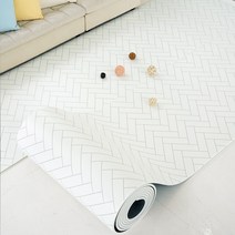 삼바텍 PVC 층간소음방지 롤매트 15mm 폭 140cm x 길이 7m, 헤링본화이트