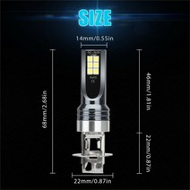 2Pcs H3 LED 자동차 안개 전구 DRL H11 H8 H9 H4 H7 바이크 오토바이 헤드 라이트 램프 9005 운전 전조등 6, 08 H16 (JP), 03 8000 천개 화이트 블루