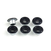 신발 가방 의류 가죽 벨트 모자용 5mm 금속 구멍 와셔 공예 수리 그로멧 라운드 아이 링 100 세트, Black