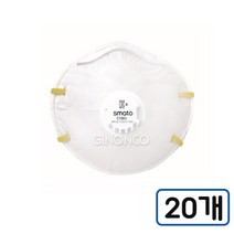 스마토 방진마스크 C100V 1급 안면부여과식 황사 용접 분진 방진 흄 건설현장 1box 20개입, 20개