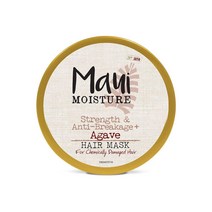 Maui Moisture Strength Antibreakage 영양 용설란 헤어 마스크 리치 아가베 순수 히비스커스 오일 프레시 파인애플 추출물 아가브 코코넛 355ml, Hair Mask