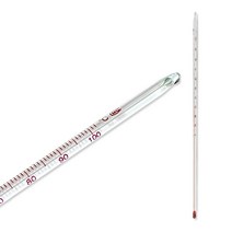 유리막대 온도계 (대) 0~100 (293mm) 액체측정용 알콜온도계 유리 과학실험 학습준비물