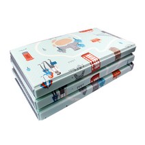 리빙앤키친 3단 고급캠핑매트 200x240, 런던패턴