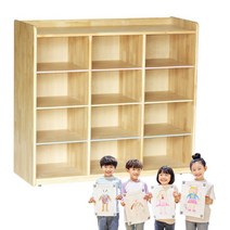 구르네 어린이집 원목 사물함 12인 4단교구장 우드어린이정리장