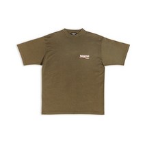 23SS BALENCIAGA 로고 프린트 반팔 티셔츠 카키 641675 TKVJ1