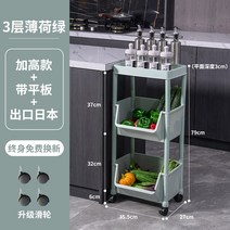 선반 스탠드식 주방 수납 과일 야채 달린 용품 대전 바구니, C01-1단, T23-북유럽스타일의 민트그린색