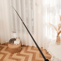 고양이4단낚시대 긴 깃털 장난감 롱낚시대, 1개, 본품