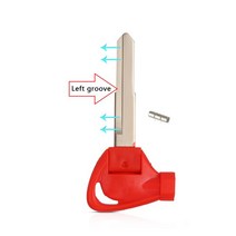 5Pcs 야마하 복스 BWS BWS125 VOX50 GTR125 조그 EVO SMAX155 자석 도난 방지 잠금 키 Uncut 빈 날 블레이, 05 Left Groove Red