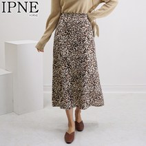 [허리밴딩] BLM-레오파트스커트 실키