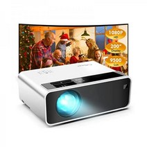 CiBest 1080P 풀 HD 200인치 8500 럭스 야외 LED 휴대용 홈 프로젝터