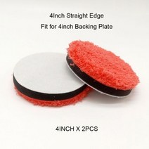 HUTU 3/4/5/6/7 인치 마이크로 화이버 연마 패드 자동차 바디 폴란드어 섬유 휠 DA/RO 폴리 셔, 4inch Red 2PCS