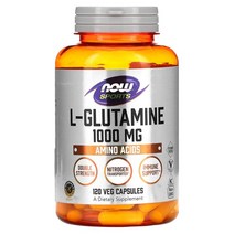 나우푸드 스포츠 엘글루타민 L-글루타민 이중 강도 1 000mg 120식물성 캡슐, 240 카운트