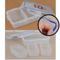 칸막이 반찬통 도시락 반찬 소분통 분리형 밀폐용기 2칸 3칸 4칸 음식보관, 1.1L (3칸) 1P