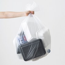 재활용 분리수거 쓰레기용 비닐 봉투 40L 검정 백색, 40개
