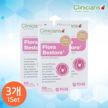 클리니션스 플로라 리스토어 유산균 30캡슐 3개, 50g