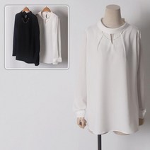 시드마켓 쉬폰 글로시 목걸이 블라우스 109D061S 빅사이즈 여성