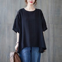 여름 블라우스 티셔츠 숄레이BL