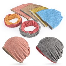 양면 수면 방한 항암 얇은 넥워머 비니 두건 면비니