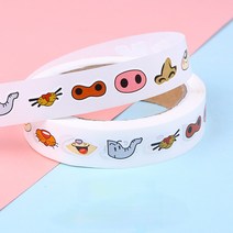 쁘아 눈코입 스티커 엄마표 놀이 다이어리 꾸미기, 1개, 동물코