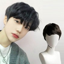 [생활/소품/최저가]_LEA-M20 남자다운펌가발 앞머리가발 가발_39142EA, 1, 내츄럴블랙, 본상품선택