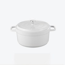 SURBORT 가정용 법랑 냄비 양귀찜솥 라면 냄비, 흰색, 24cm 4.6L 용량