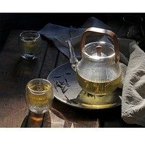 대만 일롱 명품 티 필터 내열유리 티팟 세트