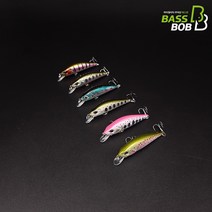 [배스밥] 숏 싱킹 미노우 배스낚시 쏘가리미노우 루어 꺽지 저크베이트 우럭 볼락, SHORT MINNOW - 4 (S)