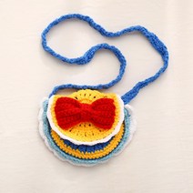 [추천하다]손뜨개 가방 완제품 백활 공주 스타일 손으로 짠 가방 숙녀 비스듬한 플랩 가방 짠 컬러 매칭 배낭